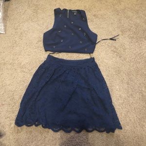 Navy two piece HOCO Dress